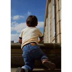 Ekologiska Bomullsjeans Indigo Blue Washed><noscript><img width=