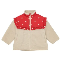 Ellen Fleecejacka Poppy Red/soft White><noscript><img width=
