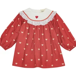 Ellen Klänning Poppy Red/soft White>Flöss