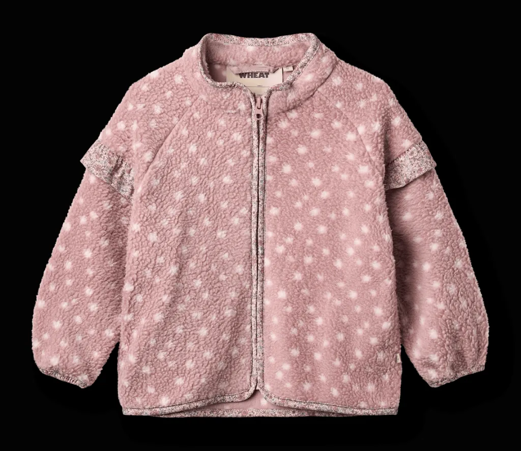 Ellena Fleecejacka Rosewood Dots>Wheat