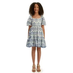 Ellory Broderad Mini Klänning Periwinkle>Bardot Junior Clearance