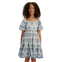 Ellory Broderad Mini Klänning Periwinkle><noscript><img width=