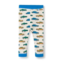 Elstar Leggings För Baby Med Bilar Vit Vanilla>Småfolk