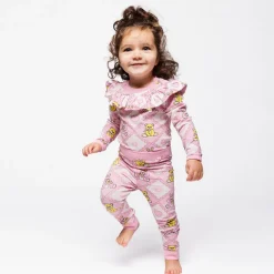 Elstar Leggings För Baby Med Nallebjörnar Rosa Lace><noscript><img width=