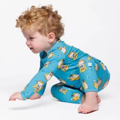 Elstar Långärmad Babydräkt Med Cirkuspingviner Blå Petit Four>Småfolk New