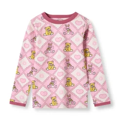 Elstar Långärmad Topp Med Nallebjörnar Rosa Lace>Småfolk Discount