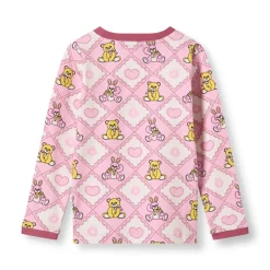 Elstar Långärmad Topp Med Nallebjörnar Rosa Lace><noscript><img width=