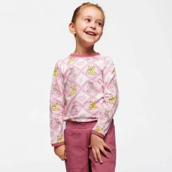Elstar Långärmad Topp Med Nallebjörnar Rosa Lace><noscript><img width=