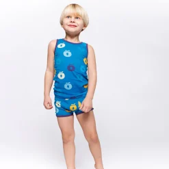 Elstar Underwear Set with Apples Solid blue><noscript><img width=