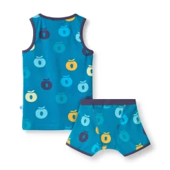 Elstar Underwear Set with Apples Solid blue><noscript><img width=