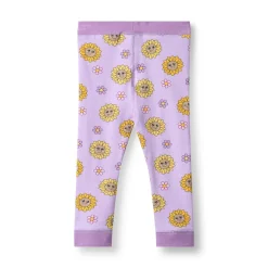 Elstar With Sunflowers Baby Leggings Heather Purple>Småfolk Online