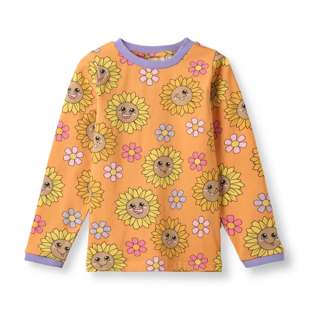 Elstar With Sunflowers Långärmad T-shirt Tangerine>Småfolk Clearance