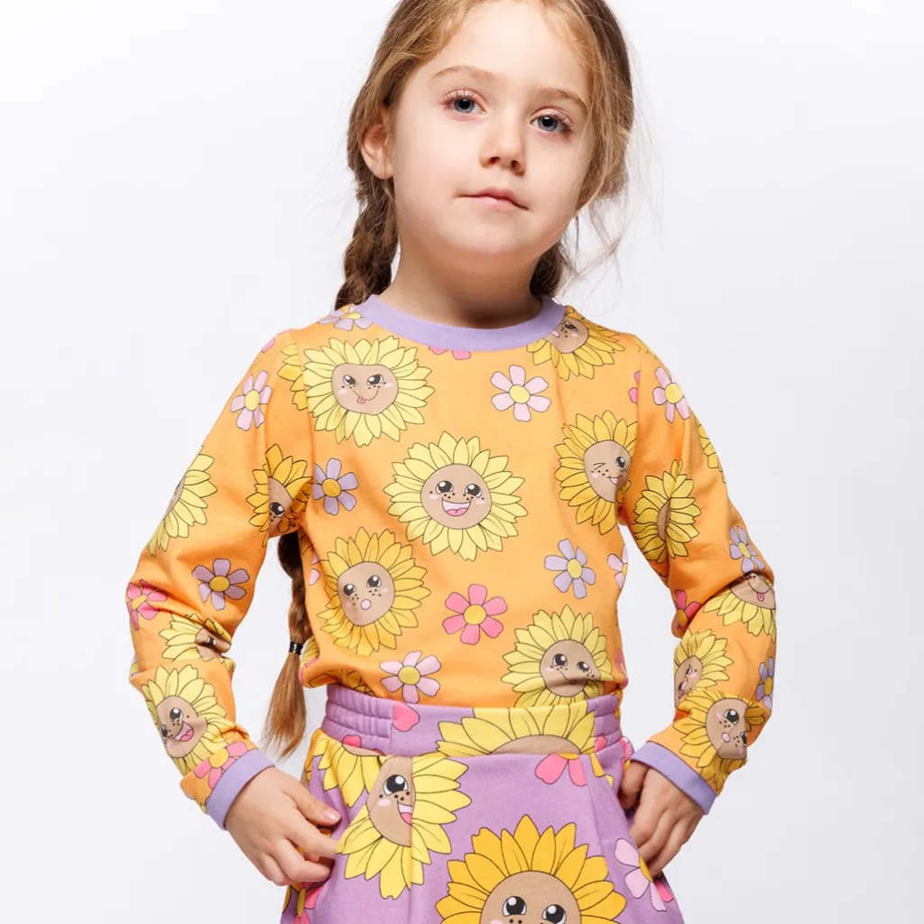 Elstar With Sunflowers Långärmad T-shirt Tangerine>Småfolk Clearance