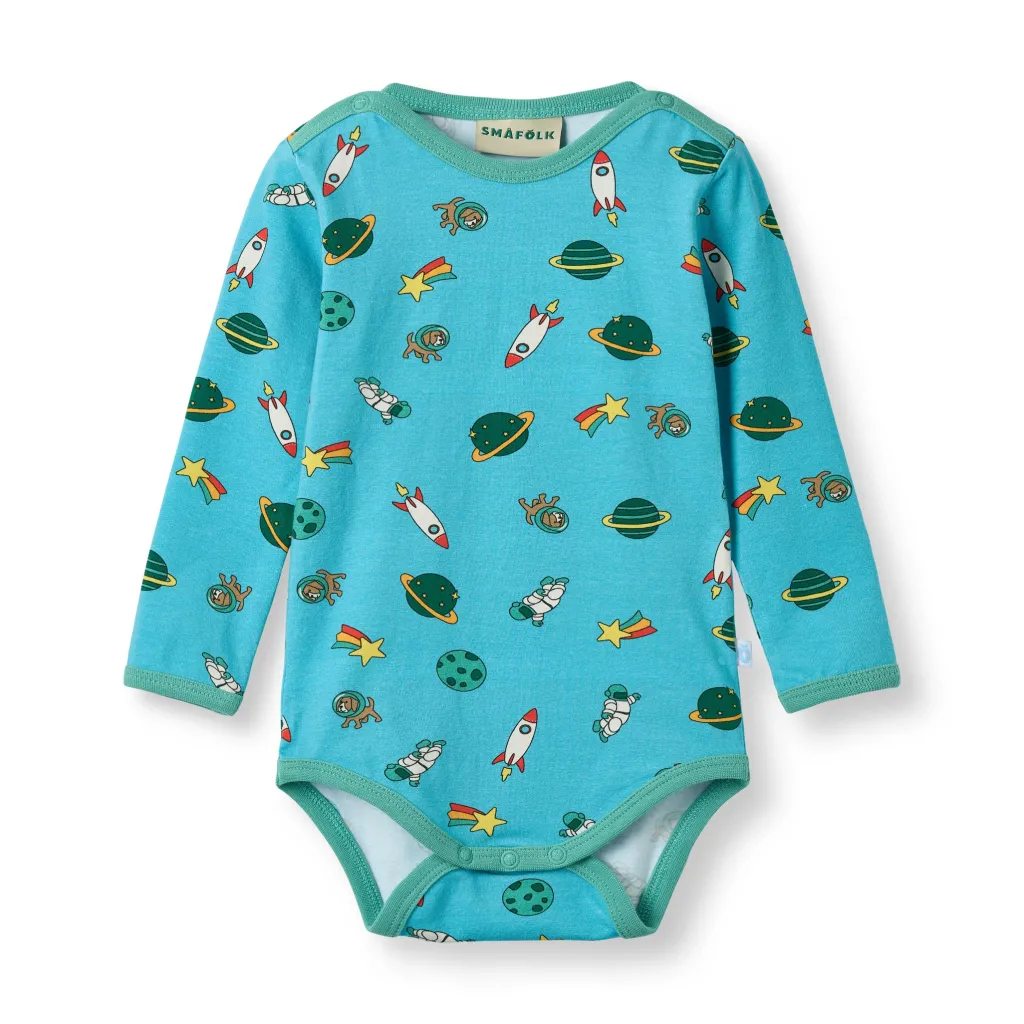 Elstar With The Universe Långärmad Baby Body Petit Four>Småfolk Online