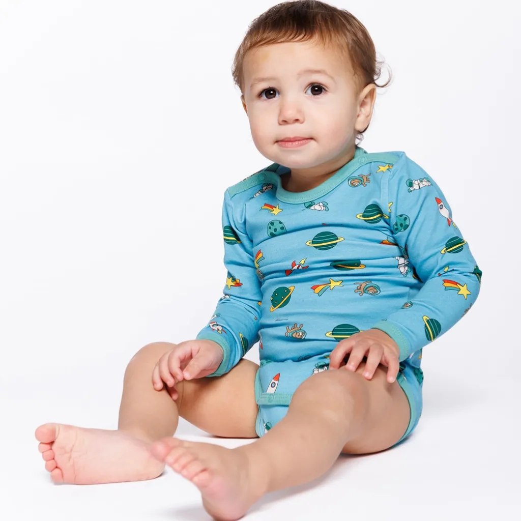 Elstar With The Universe Långärmad Baby Body Petit Four>Småfolk Online