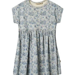 Emilie Jerseyklänning Blue Summer Flowers>Wheat Best