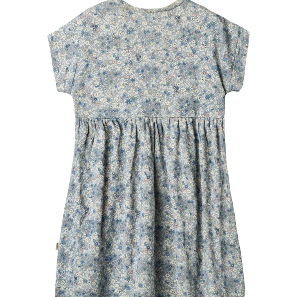 Emilie Jerseyklänning Blue Summer Flowers>Wheat Best