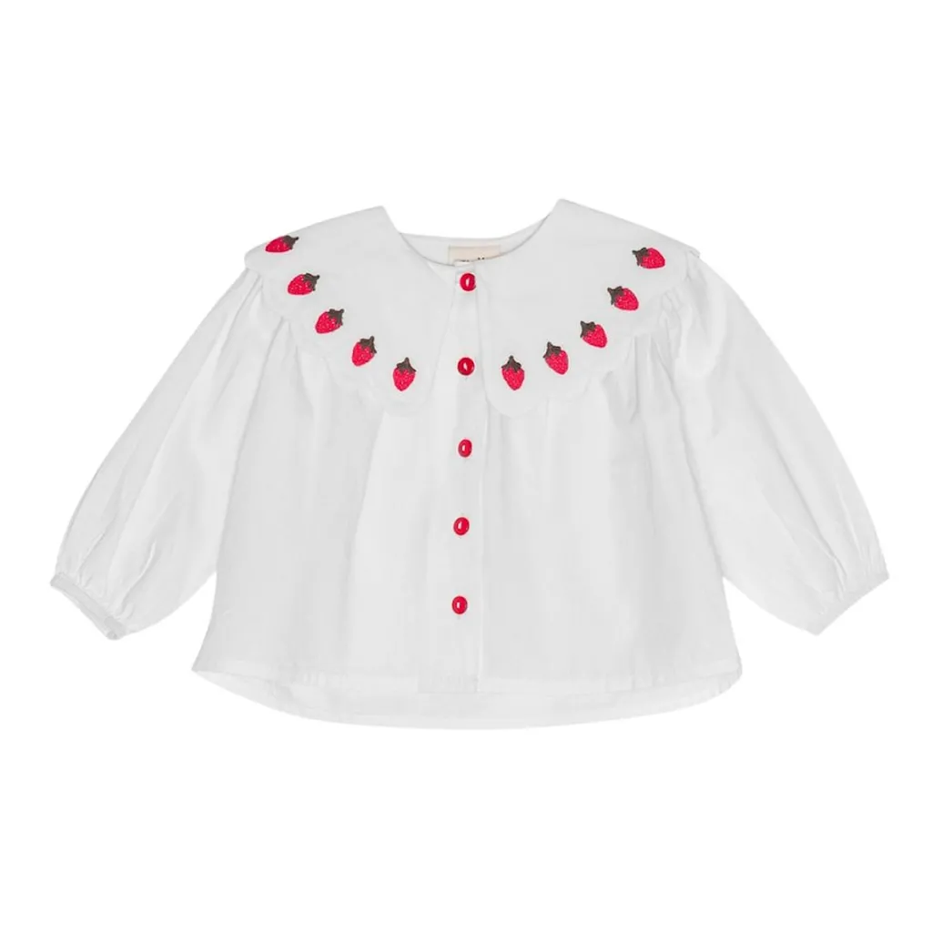 Everlyn Blus Bright White Berry>Flöss Clearance