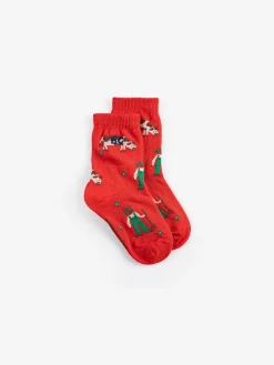 Farm Adventure All Over Låga Strumpor Red>Bobo Choses Hot