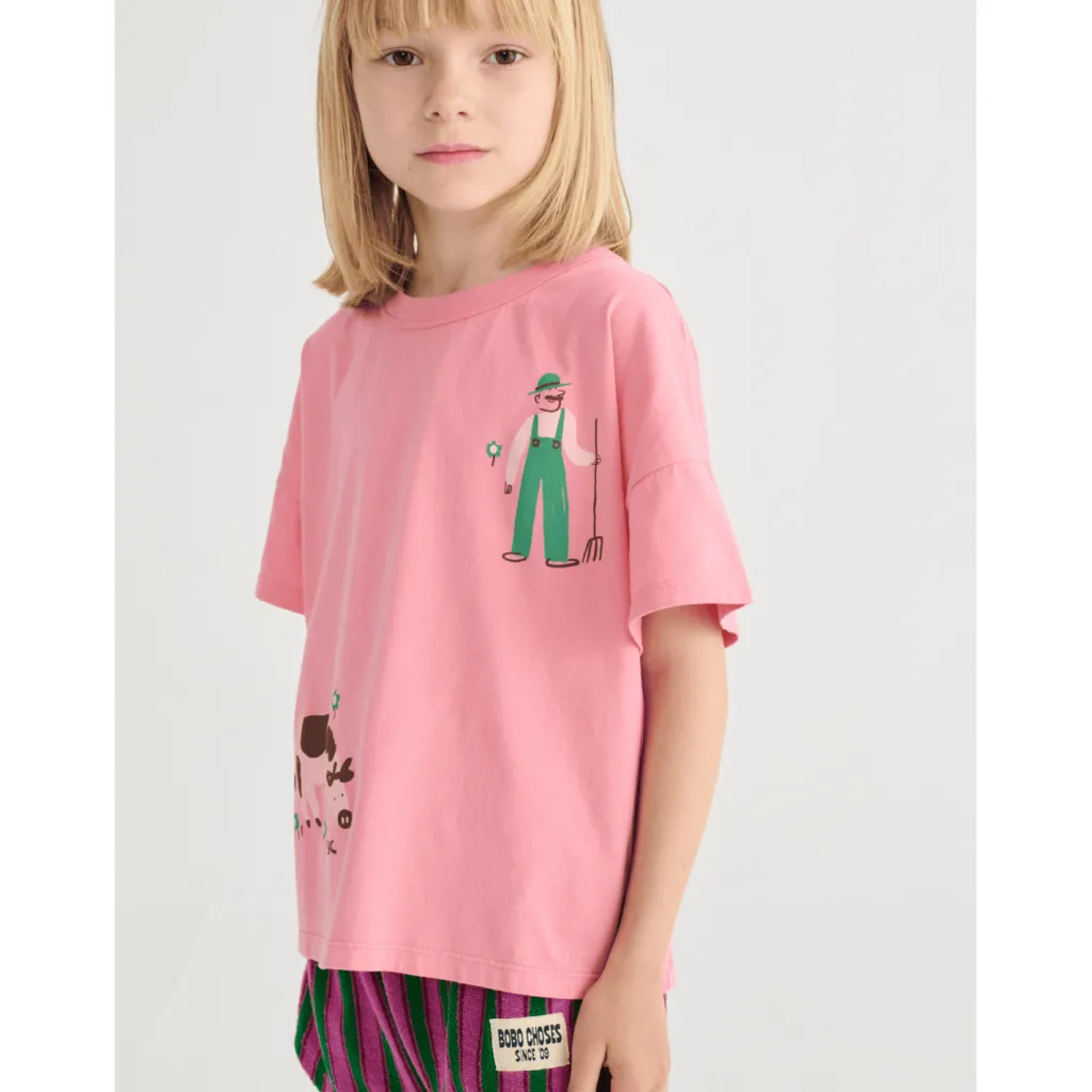 Farm Adventure T-shirt Pink>Bobo Choses Hot