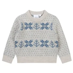 Fin Stickad Tröja Fair Isle Snowflake>Flöss Clearance