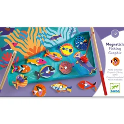 Fishing Graphic Magnetiskt Fiskespel I Trä><noscript><img width=