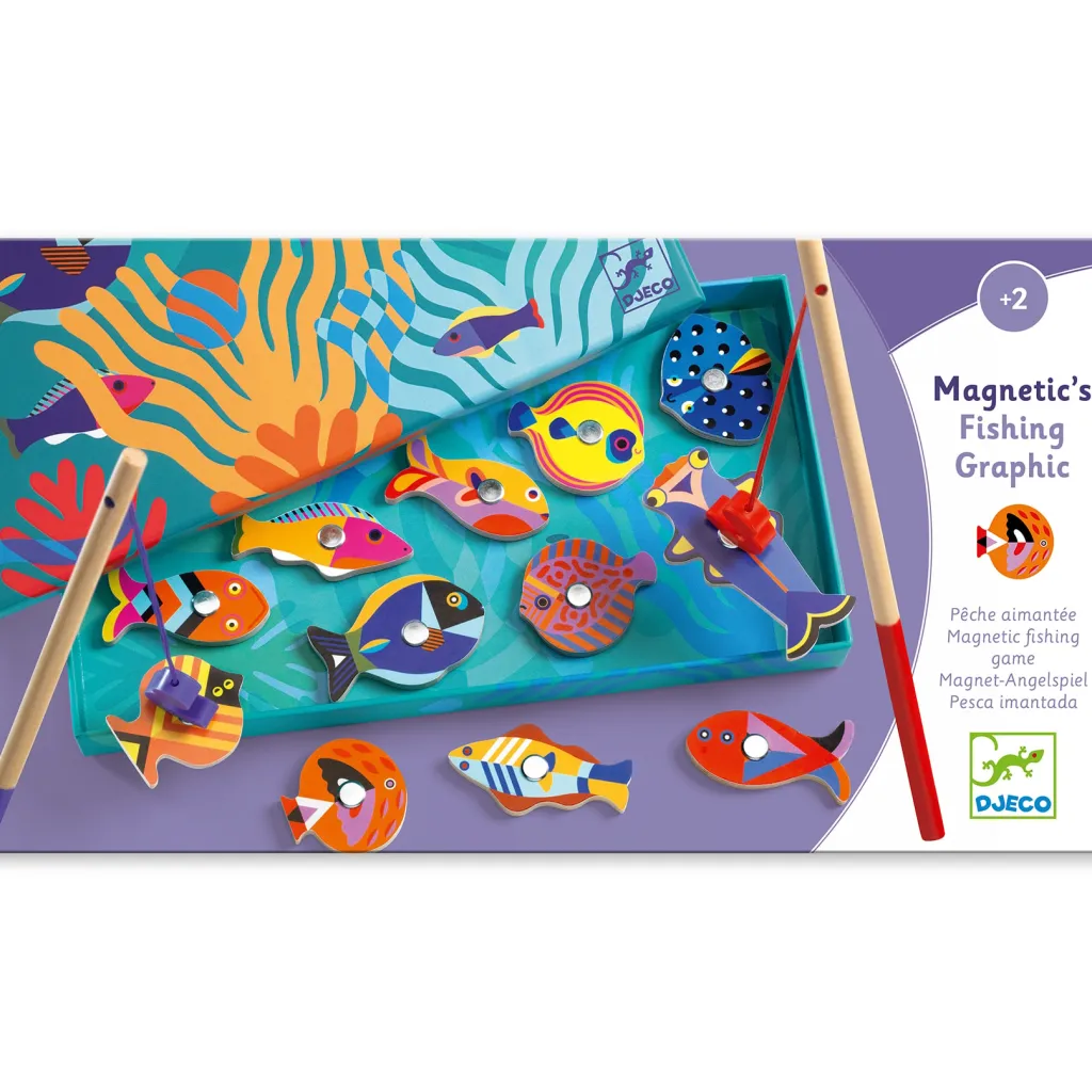 Fishing Graphic Magnetiskt Fiskespel I Trä>Djeco Best