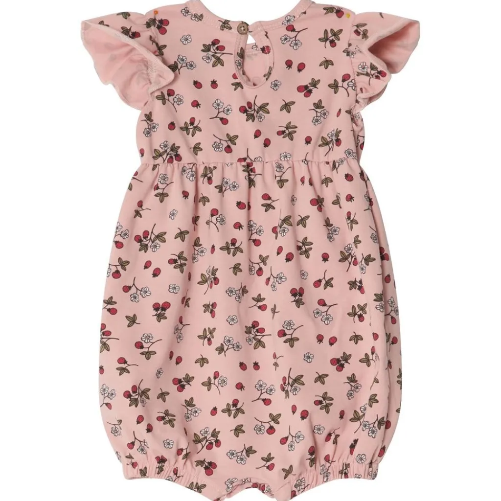 Flora GOTS Mönstrad Romper Wild Strawberry>Buddy & Hope Online
