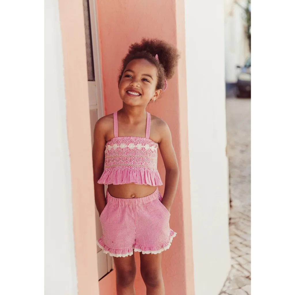 Florentina Camisole Pink Fragola Vichy>Louise Misha Sale