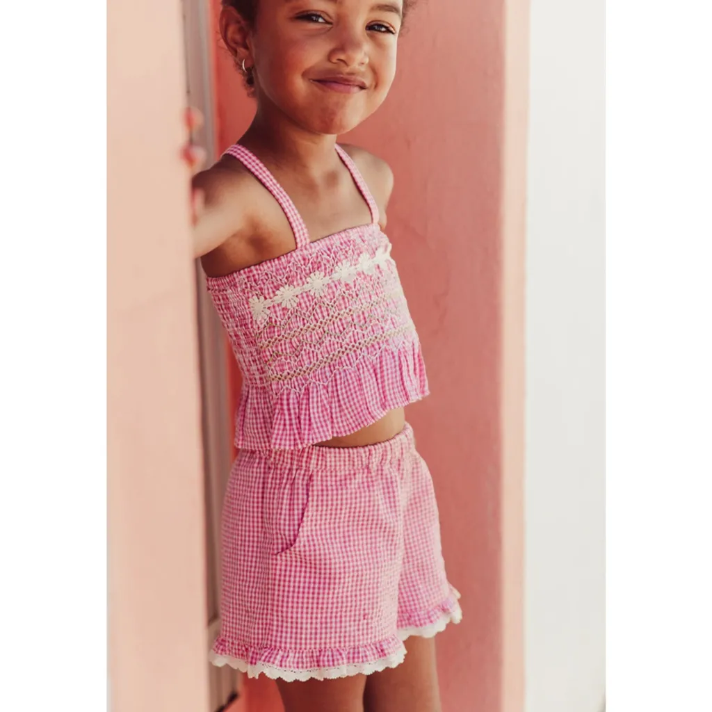 Florentina Camisole Pink Fragola Vichy>Louise Misha Sale