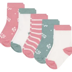 Flowers 5-pack Bomullsstrumpor Green Pink>Petit Bateau Hot