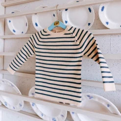 Flye Randig Tröja Sea Salt/Warm Cotton>Flöss Clearance