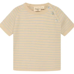 Flye Randig T-shirt Sea Salt/Warm Cotton>Flöss Best