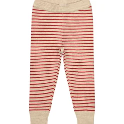 Flye Randiga Stickade Leggings Ruby Red/Cloud>Flöss Sale