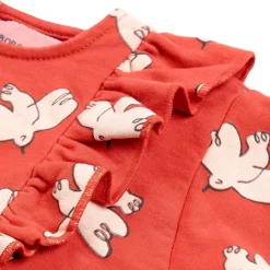 Freedom Bird Mönstrad Baby-klänning Röd><noscript><img width=