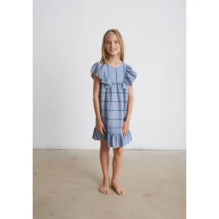 Frida Randig Klänning Denimblå><noscript><img width=