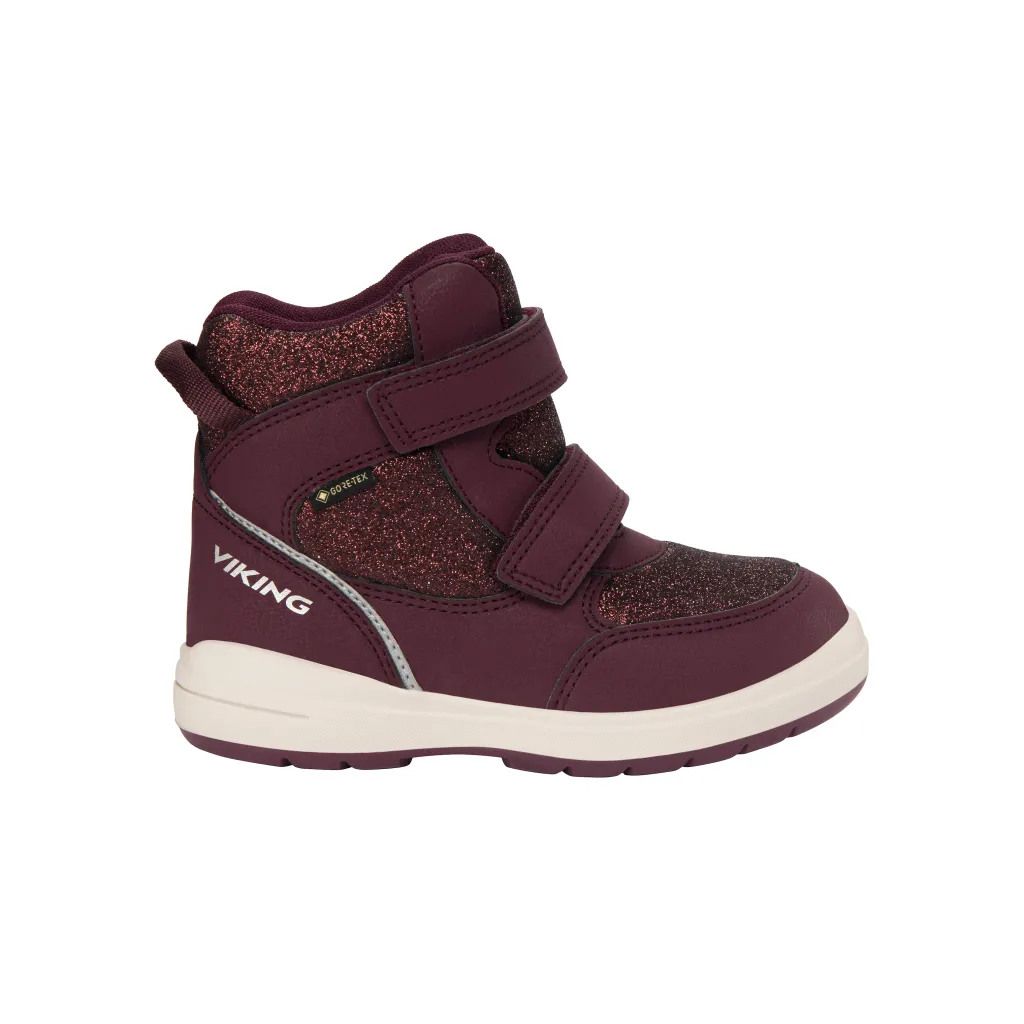 Fun Glitter Warm GTX 2V Vattentäta Skor Plum>Viking Sale