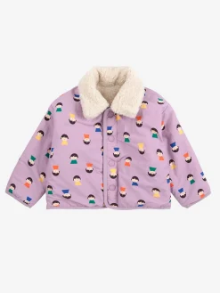 Game Pawns All Over Vändbar Jacka I Fårskinn Lavender>Bobo Choses Sale