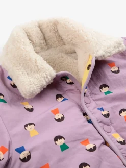 Game Pawns All Over Vändbar Jacka I Fårskinn Lavender>Bobo Choses Sale