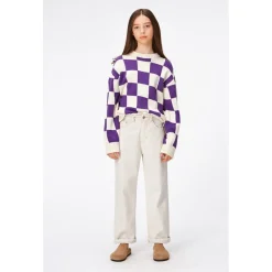 Gertina Stickad Tröja Purple Shell Check>Molo Discount
