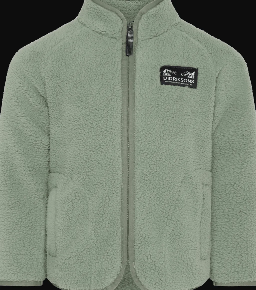 Gibbs Kids 2 Jumper Med Halv Dragkedja Light Moss>Didriksons Clearance