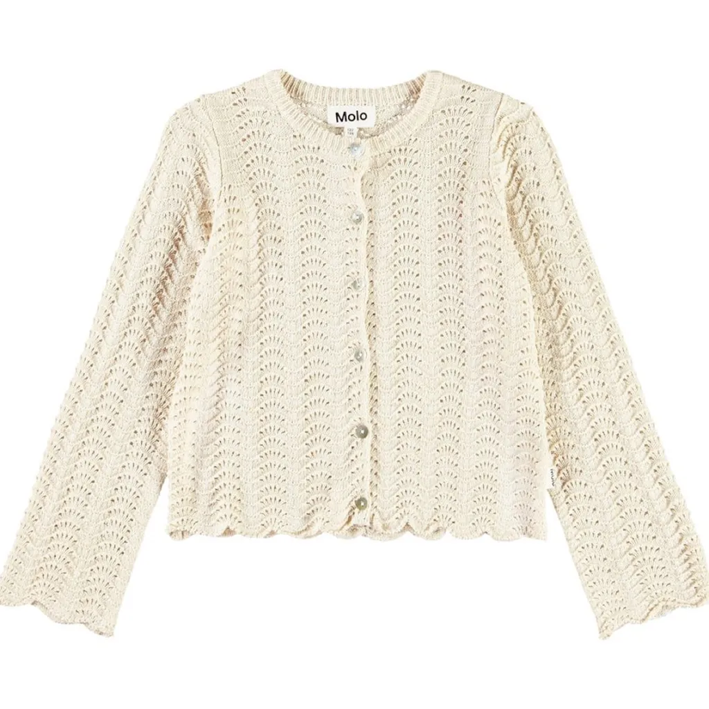 Gigi Knitted Cardigan Sand Melange>Molo Sale
