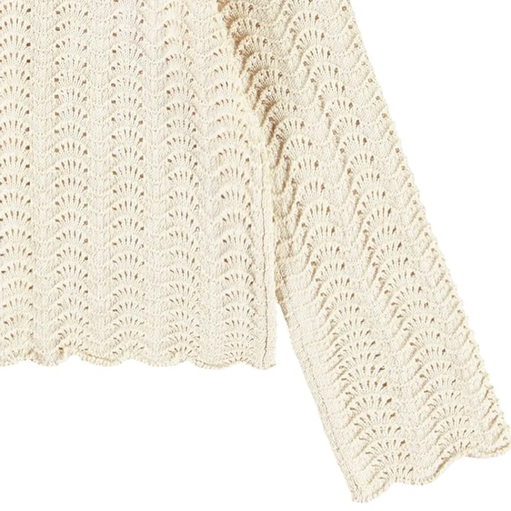 Gigi Knitted Cardigan Sand Melange>Molo Sale