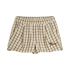 Gingham Vävda Shorts Beige>Mini Rodini Clearance