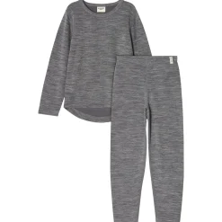 Gisborn Baselayer-set I Ull Och Bambu Dark Grey Melange>Kuling Discount