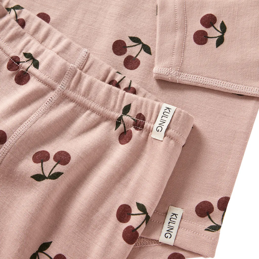 Gisborn Baselayer-set I Ull Och Bambu Woody Rose Cherry>Kuling Outlet