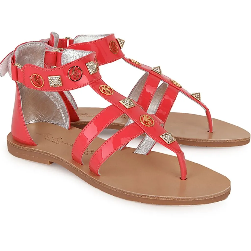 Gladiator Sandaler Röda>Miss Blumarine