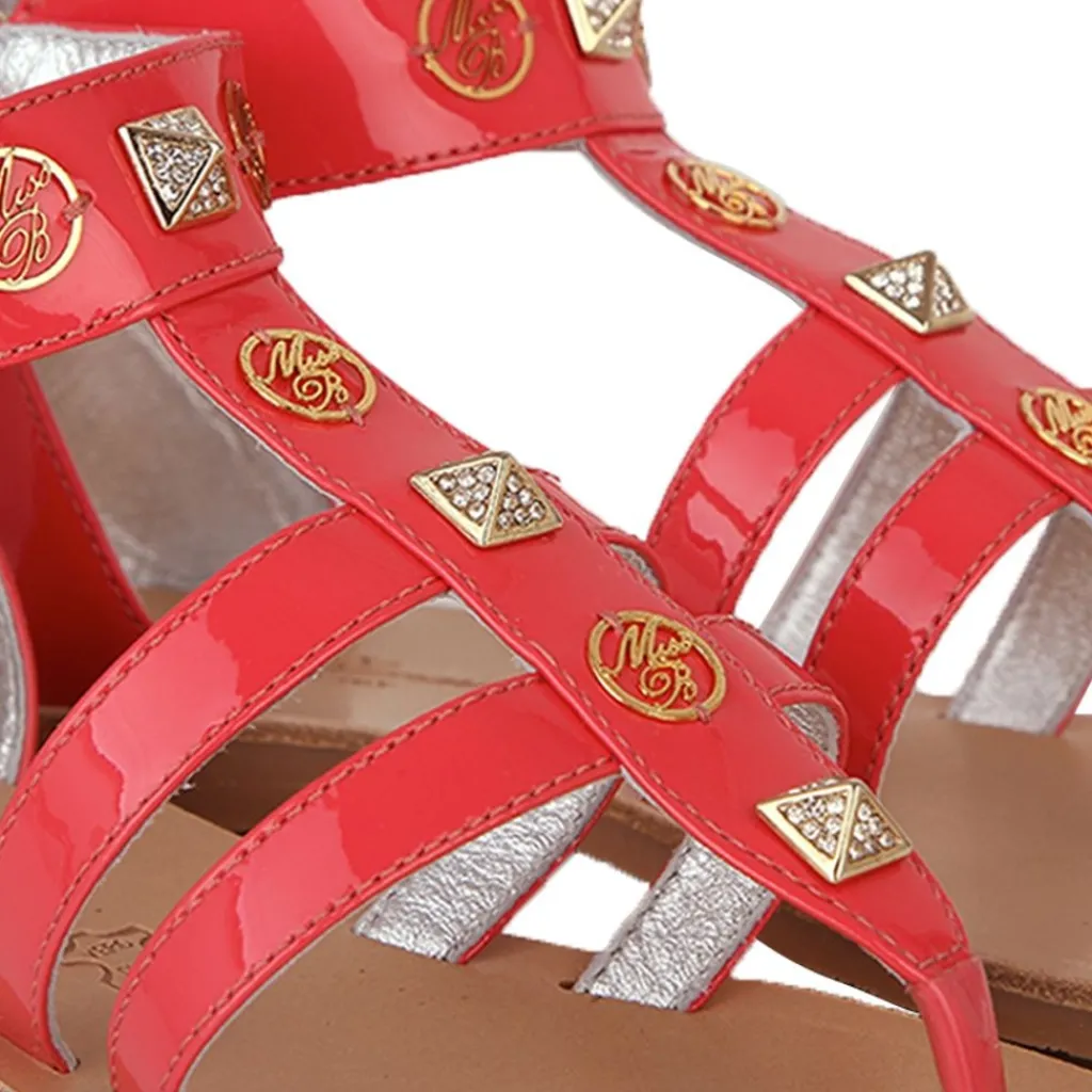 Gladiator Sandaler Röda>Miss Blumarine