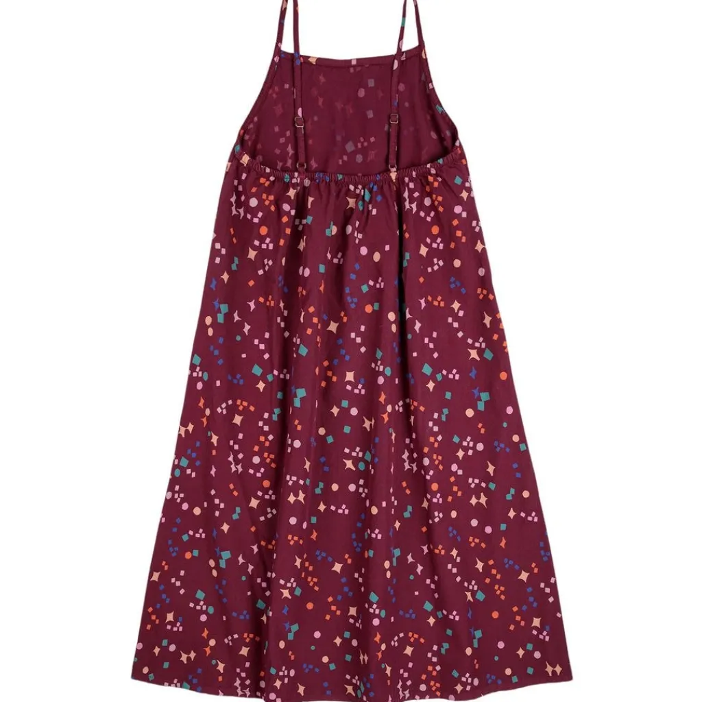 Glittrande över hela remmen vävd klänning Burgundy Red>Bobo Choses Best