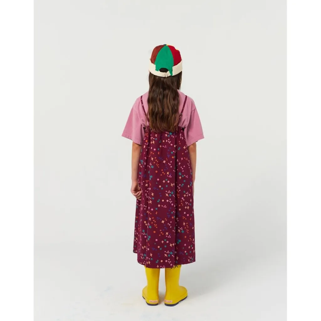 Glittrande över hela remmen vävd klänning Burgundy Red>Bobo Choses Best